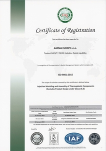 ISO 9001:2015 Agema Europe