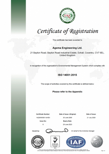 ISO 14001:2015 Agema Engineering